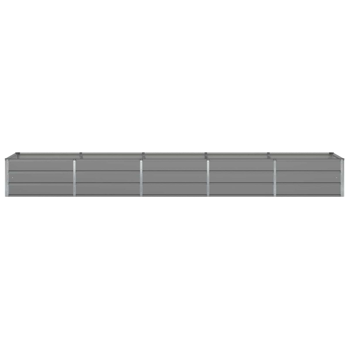 Planter Light Grey 400 x 80 x 45 cm Steel