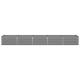 Planter Light Grey 400 x 80 x 45 cm Steel