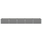 Planter Light Grey 400 x 80 x 45 cm Steel