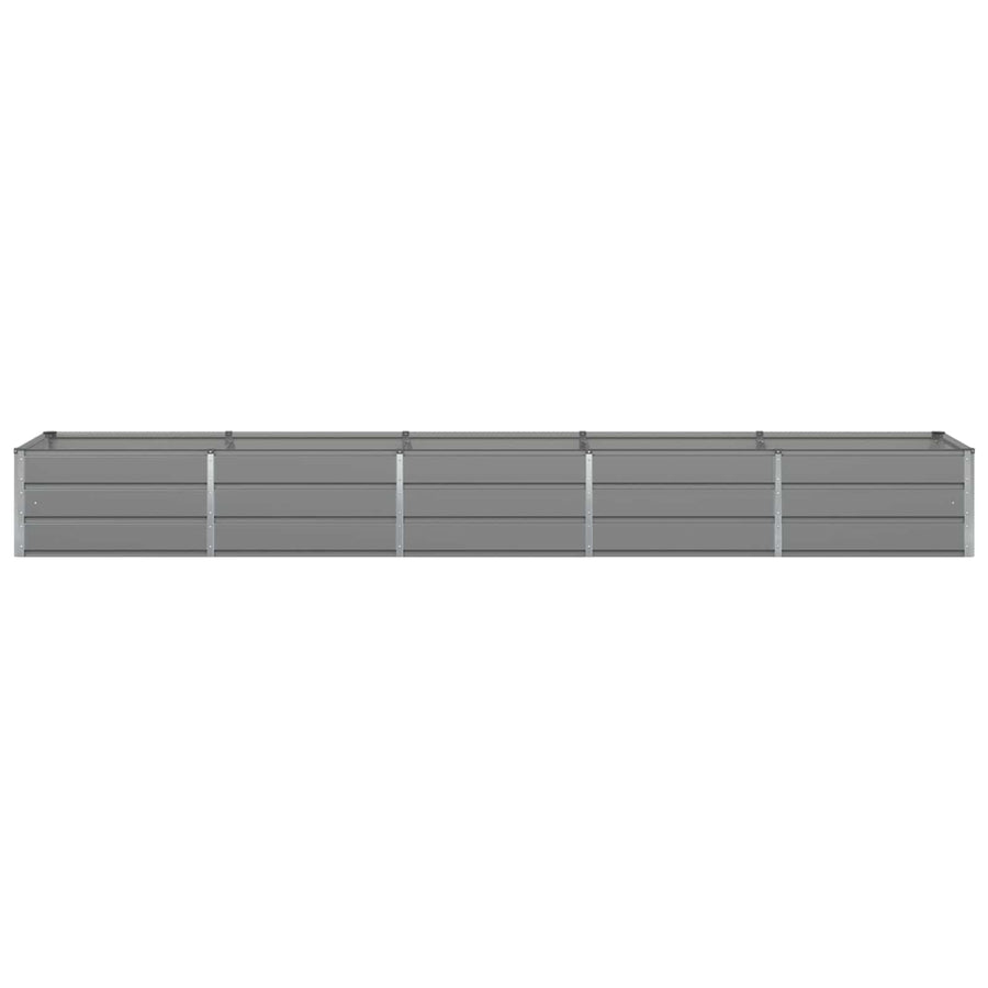 Planter Light Grey 400 x 80 x 45 cm Steel