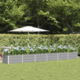 Planter Light Grey 480 x 80 x 45 cm Steel