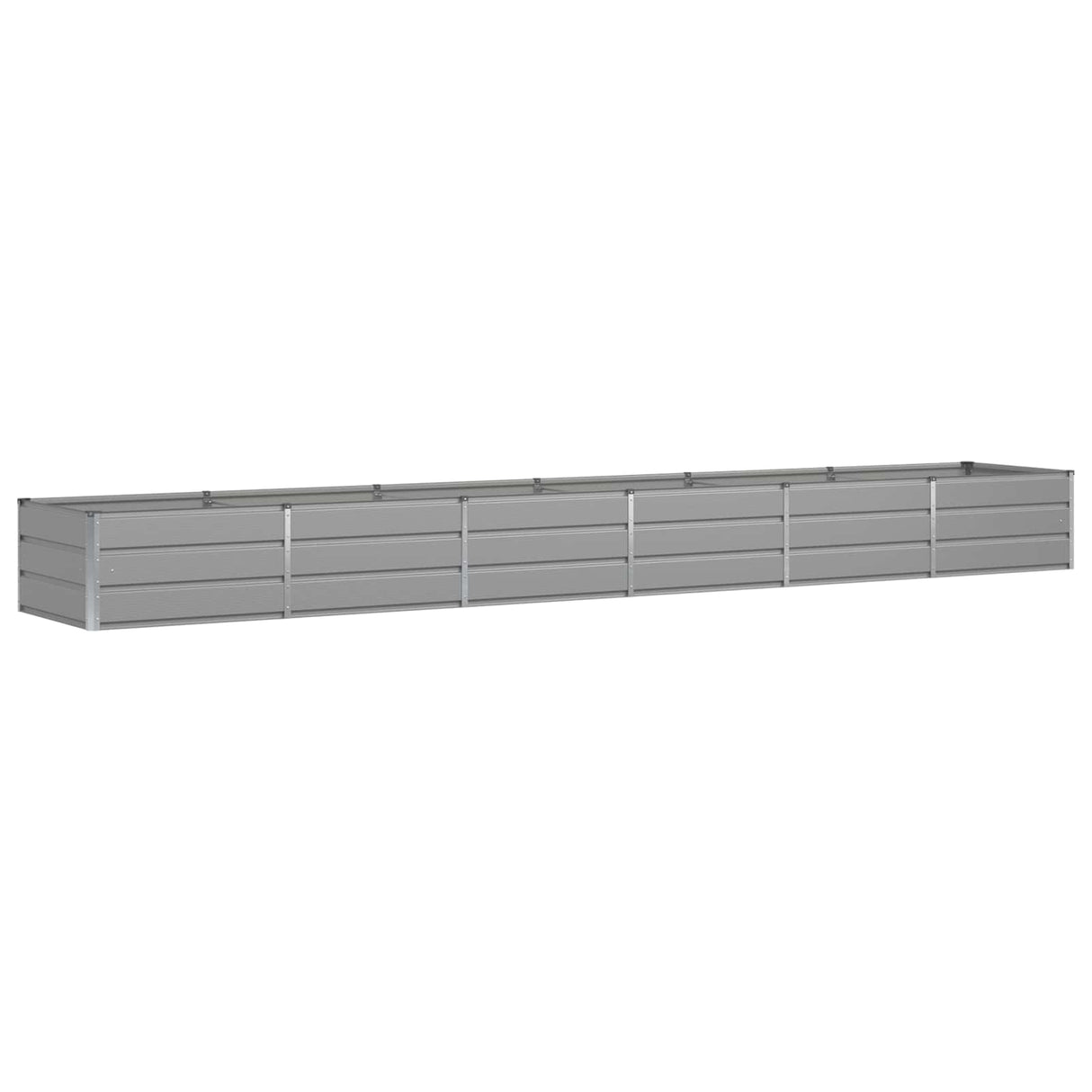 Planter Light Grey 480 x 80 x 45 cm Steel