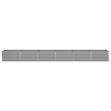 Planter Light Grey 480 x 80 x 45 cm Steel - Top-Down View