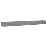 Planter Light Grey 600 x 80 x 45 cm Steel