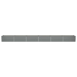 Planter Light Grey 600 x 80 x 45 cm Steel