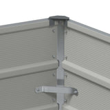 Planter Light Grey 100 x 50 x 45 cm Galvanised Steel - 45-Degree Angle
