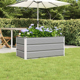 Planter Light Grey 100 x 50 x 45 cm Galvanised Steel