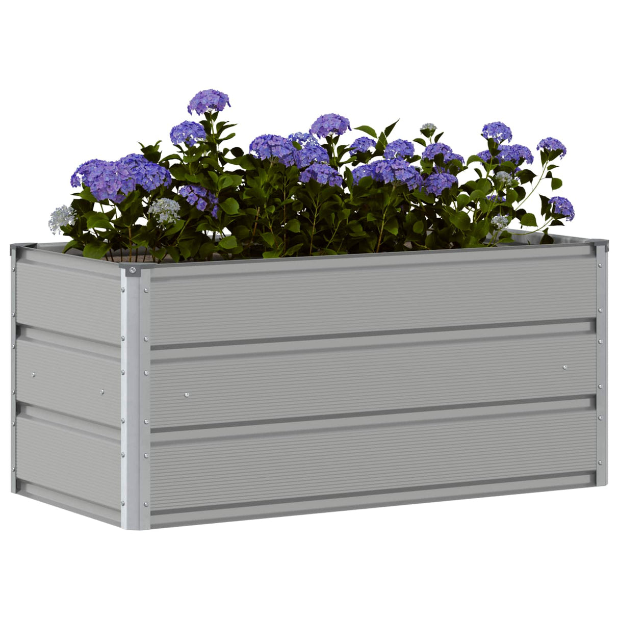 Planter Light Grey 100 x 50 x 45 cm Galvanised Steel