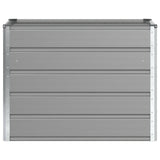 Planter Light Grey 100 x 50 x 77 cm Galvanised Steel - Top-Down View