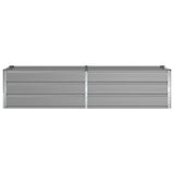 Planter Light Grey 195 x 50 x 45 cm Galvanised Steel