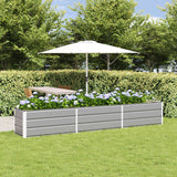 Planter Light Grey 290 x 50 x 45 cm Galvanised Steel