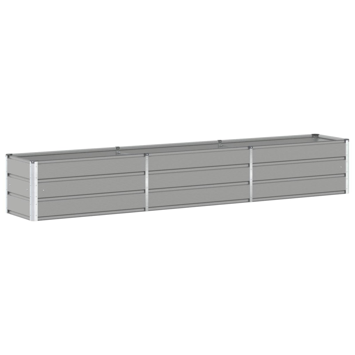 Planter Light Grey 290 x 50 x 45 cm Galvanised Steel