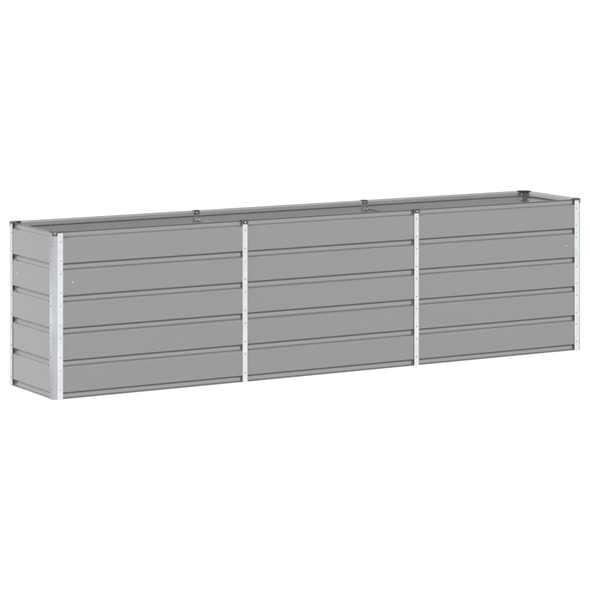 Planter Light Grey 290 x 50 x 75 cm Galvanised Steel