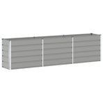 Planter Light Grey 290 x 50 x 75 cm Galvanised Steel