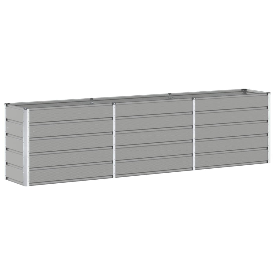 Planter Light Grey 290 x 50 x 75 cm Galvanised Steel
