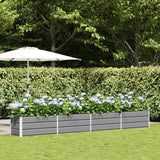 Planter Light Grey 385 x 50 x 45 cm Galvanised Steel