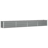 Planter Light Grey 385 x 50 x 45 cm Galvanised Steel