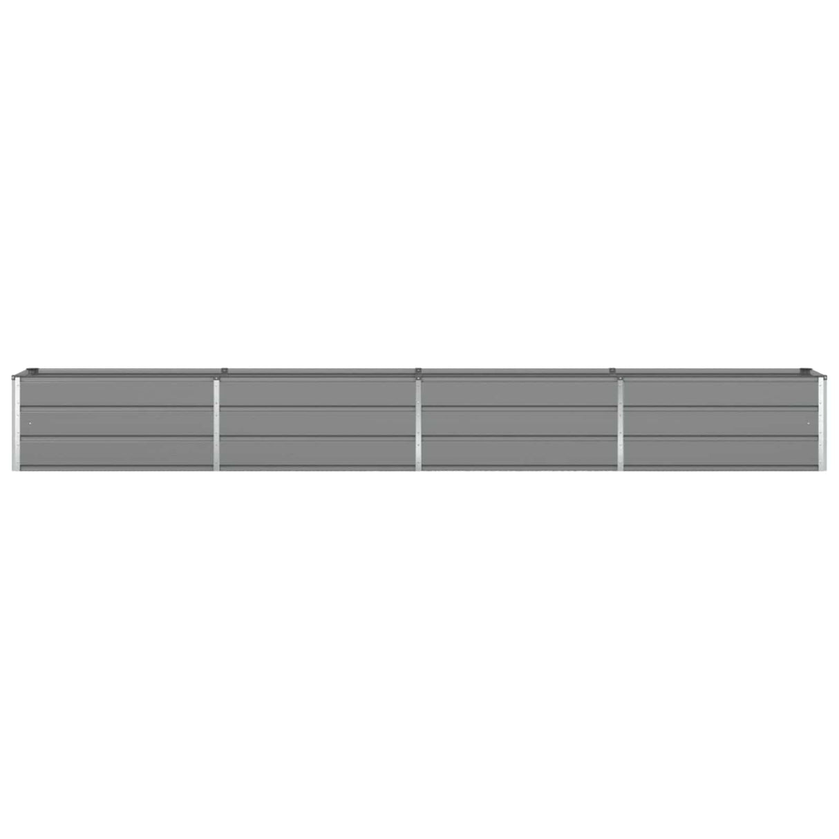 Planter Light Grey 385 x 50 x 45 cm Galvanised Steel