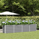 Planter Light Grey 385 x 50 x 75 cm Galvanised Steel