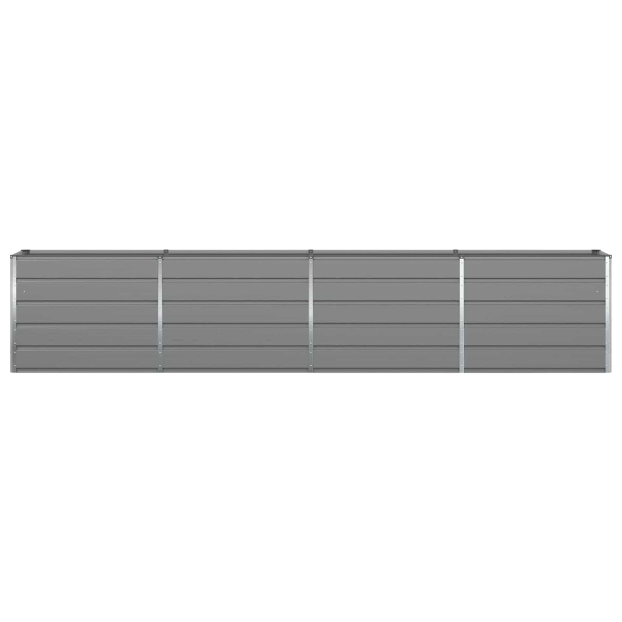 Planter Light Grey 385 x 50 x 75 cm Galvanised Steel