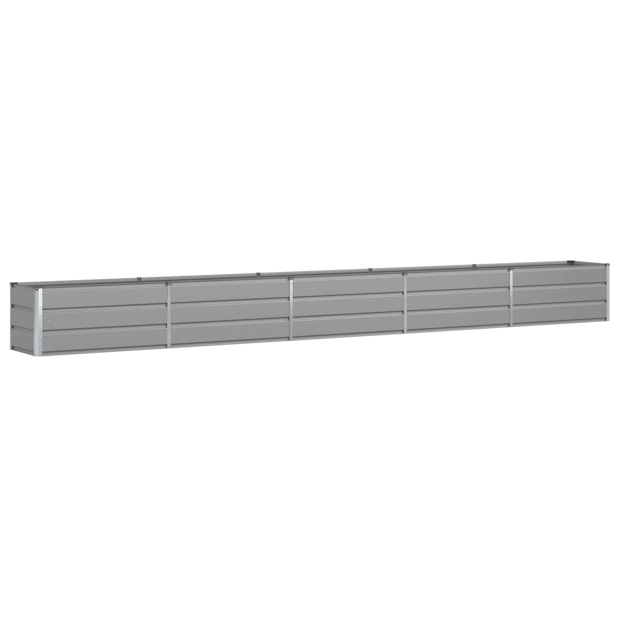 Planter Light Grey 195 x 50 x 45 cm Galvanised Steel