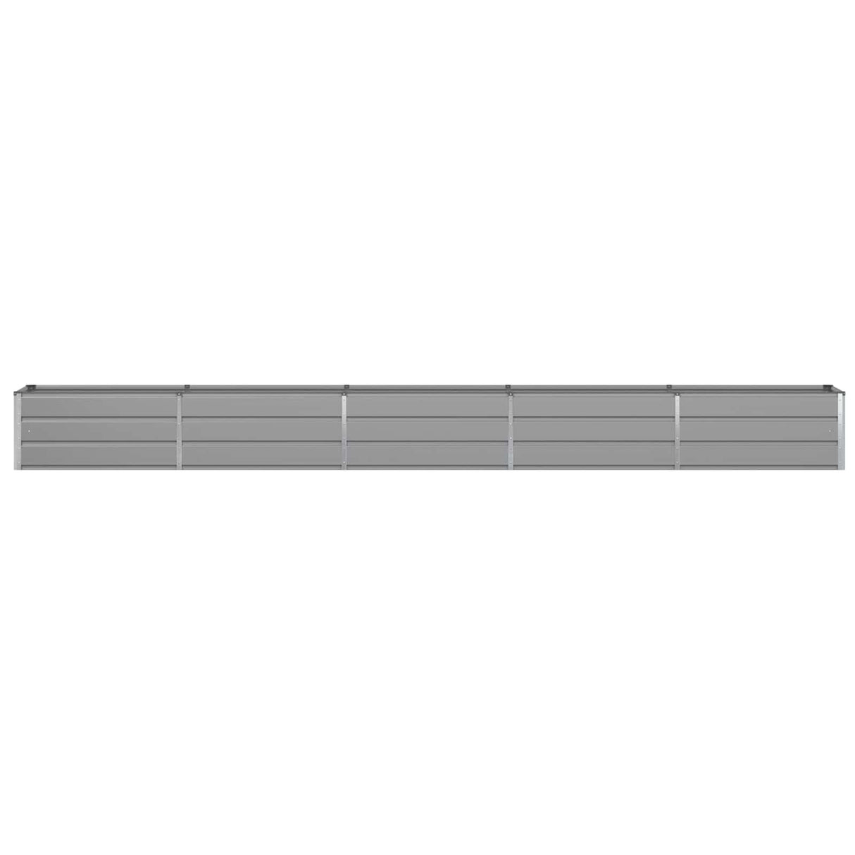 Planter Light Grey 195 x 50 x 45 cm Galvanised Steel