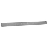 Planter Light Grey 770 x 50 x 45 cm Galvanised Steel - Front View