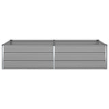 Planter Light Grey 195 x 100 x 45 cm Galvanised Steel - 45-Degree Angle