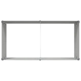 Planter Light Grey 195 x 100 x 45 cm Galvanised Steel - Close-Up Angle