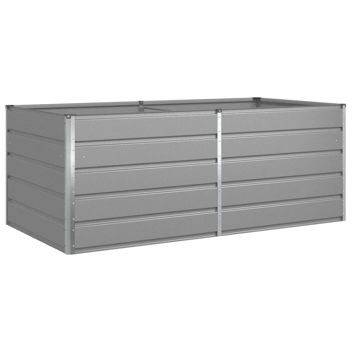 Planter Light Grey 195 x 100 x 75 cm Galvanised Steel