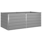 Planter Light Grey 195 x 100 x 75 cm Galvanised Steel