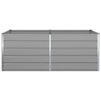 Planter Light Grey 195 x 100 x 75 cm Galvanised Steel