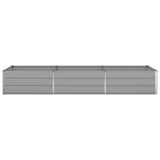 Planter Light Grey 290 x 100 x 45 cm Galvanised Steel - 45-Degree Angle