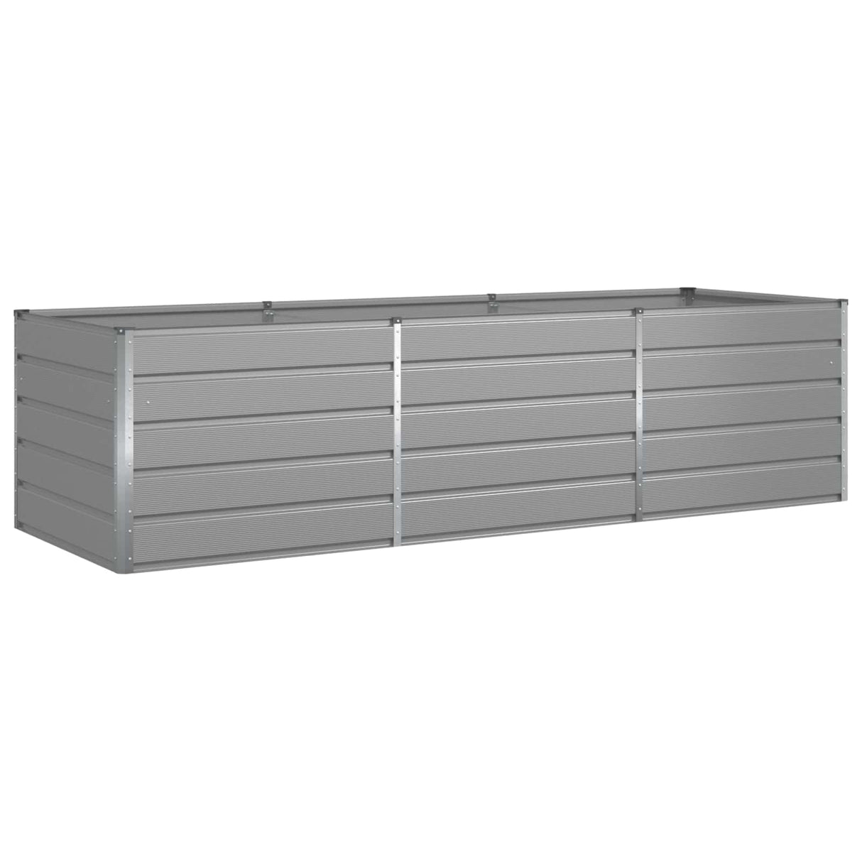Planter Light Grey 290 x 100 x 75 cm Galvanised Steel