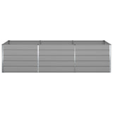 Planter Light Grey 290 x 100 x 75 cm Galvanised Steel - 45-Degree Angle
