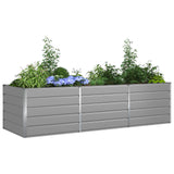 Planter Light Grey 290 x 100 x 75 cm Galvanised Steel