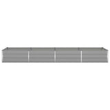 Planter Light Grey 385 x 100 x 45 cm Galvanised Steel