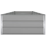 Planter Light Grey 385 x 100 x 45 cm Galvanised Steel