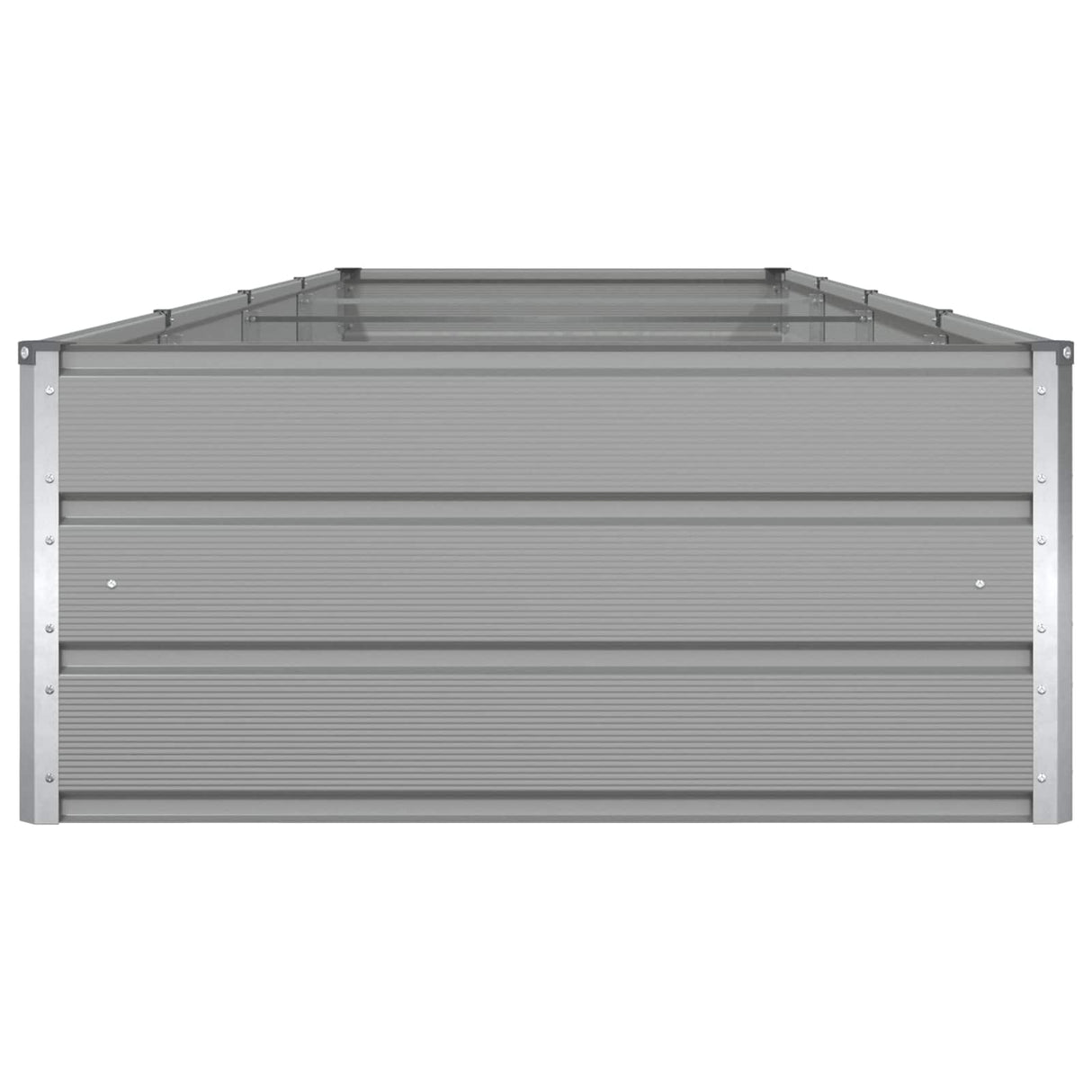 Planter Light Grey 195 x 100 x 45 cm Galvanised Steel