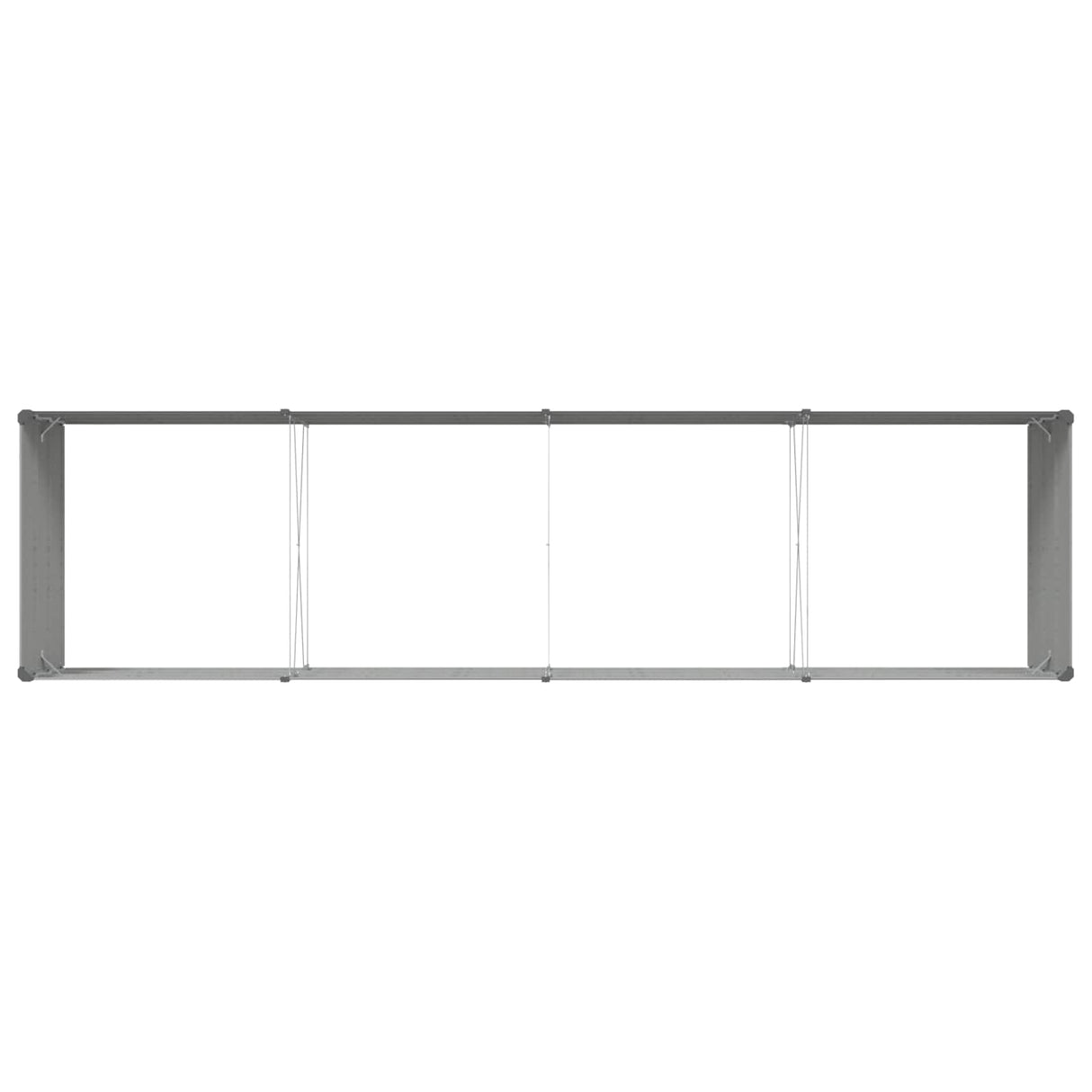 Planter Light Grey 385 x 100 x 45 cm Galvanised Steel