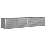 Planter Light Grey 385 x 100 x 75 cm Galvanised Steel