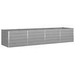 Planter Light Grey 385 x 100 x 75 cm Galvanised Steel