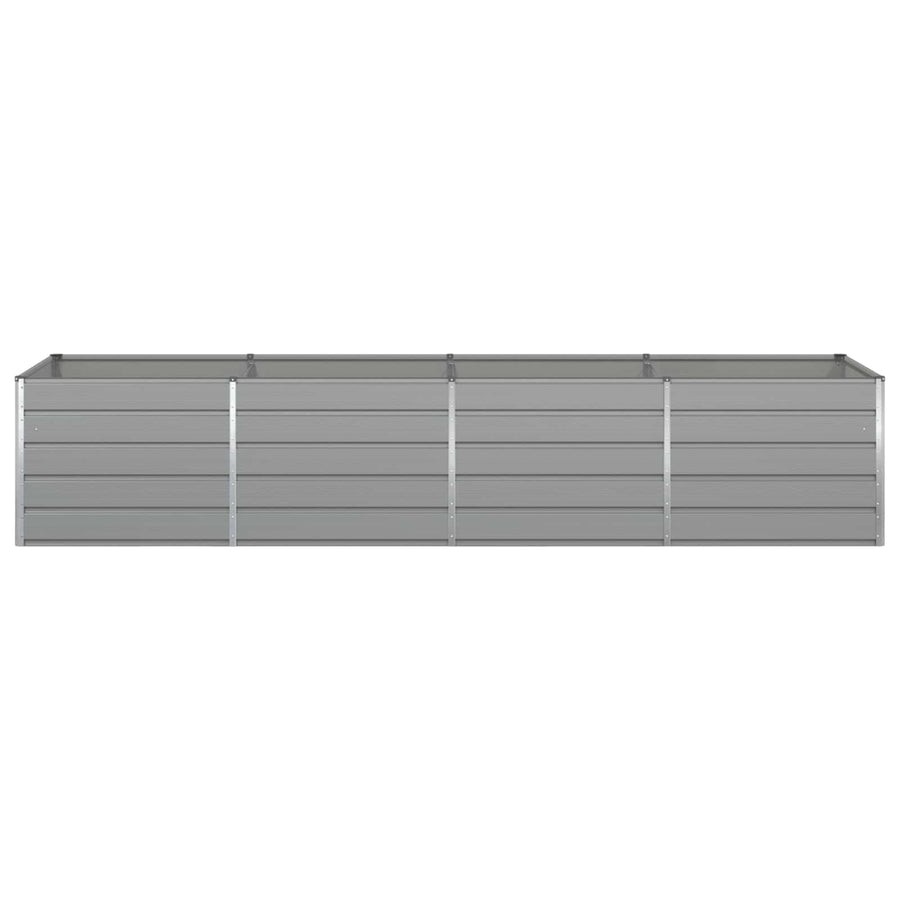 Planter Light Grey 385 x 100 x 75 cm Galvanised Steel