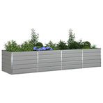 Planter Light Grey 385 x 100 x 75 cm Galvanised Steel