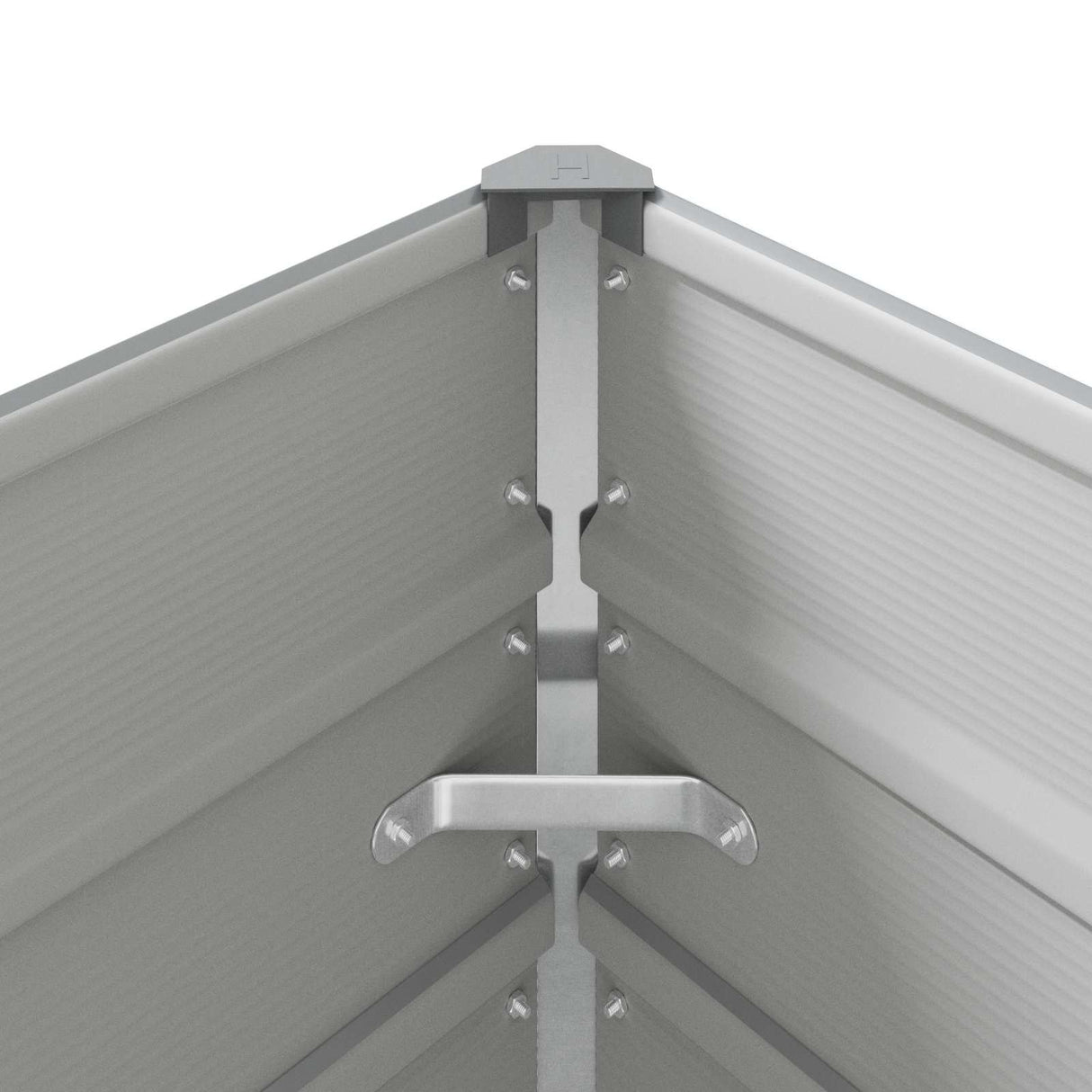 Planter Light Grey 480 x 100 x 45 cm Galvanised Steel