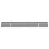 Planter Light Grey 480 x 100 x 45 cm Galvanised Steel - 45-Degree Angle