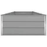 Planter Light Grey 480 x 100 x 45 cm Galvanised Steel - Rear View