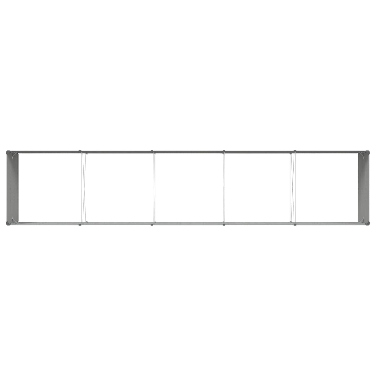 Planter Light Grey 480 x 100 x 45 cm Galvanised Steel