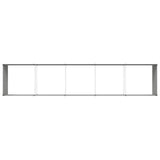 Planter Light Grey 480 x 100 x 45 cm Galvanised Steel
