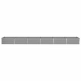 Planter Light Grey 580 x 100 x 45 cm Galvanised Steel - 45-Degree Angle